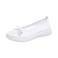 thumbnail image 3 of Domzle Women's Flat Shoes Comfortable Square-Toe Slip on Casual Dress Flats with Arch Support All-Day Standing Shoe White, 3 of 7