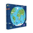 thumbnail image 3 of Stupell Industries Children's Earth and Outer Space Map Animals Stars, 17 x 17,Design by Carla Daly, 3 of 5