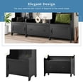 thumbnail image 4 of Hall Tree with Bench and Shoe Storage, 4 In 1 Entryway Bench with Coat Rack and 4 Cabinet, Mudroom Bench with 7 Double Hooks, 2 Open Shelves and 1 Drawer Entryway (Black, 78.7"L x 15"W x 72"H), 4 of 8