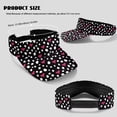 thumbnail image 7 of Garronmavis Heart Polka Dots Women's Golf Shirt and Sun Visor Hat Set Quarter Zip Golf Shirts for Women Breathable Fabric Women Sport Cloth Suitable for Tennis Enthusiasts Washable, 7 of 7