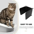 thumbnail image 4 of 3Pcs Cat Litter Box Enclosure Black Plastic Resin Privacy Protectors for Indoor Use, 4 of 9
