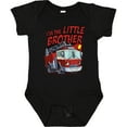 thumbnail image 3 of Inktastic Little Brother Fire Truck Boys Baby Bodysuit, 3 of 5