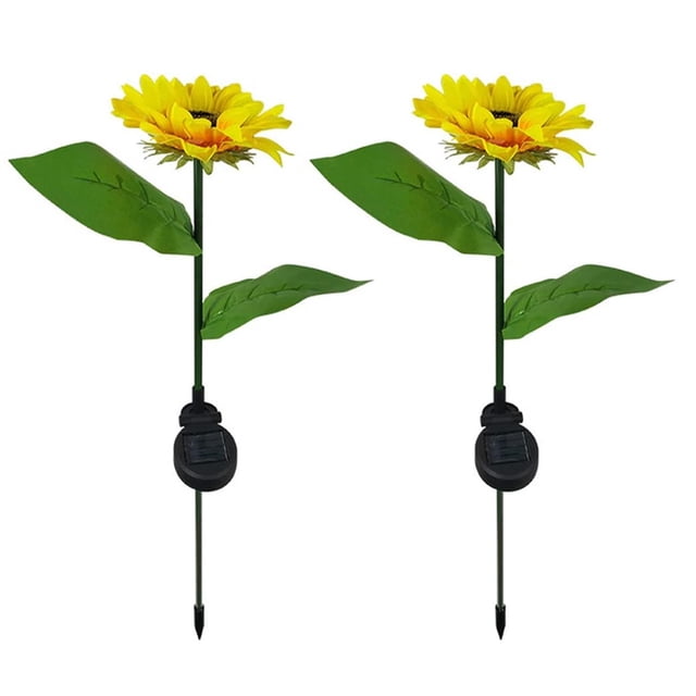 Bearachild Luz de girasoles solares para exteriores, IP65, resistente al agua, para jardín, camino, parque, Patio, porche, decoración de pasarela, Iluminación y accesorios cabeza única Bearachild HA073198-01