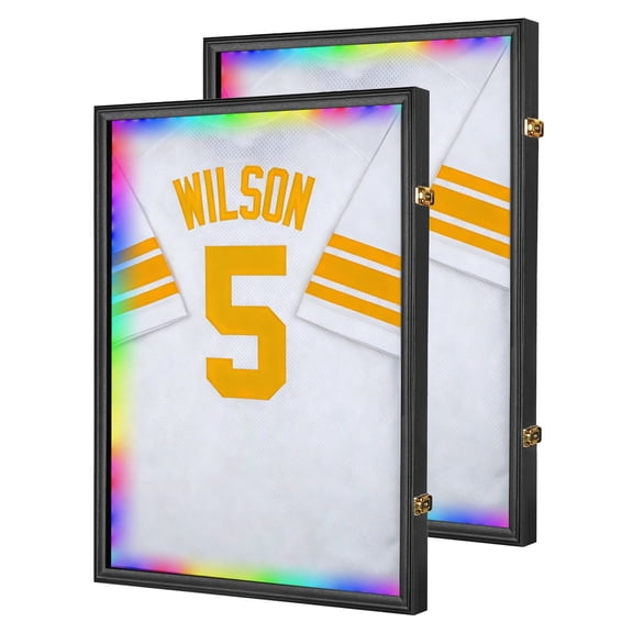 Qdiou Jersey Display Frame Case,Black,2pc(31*23 in)