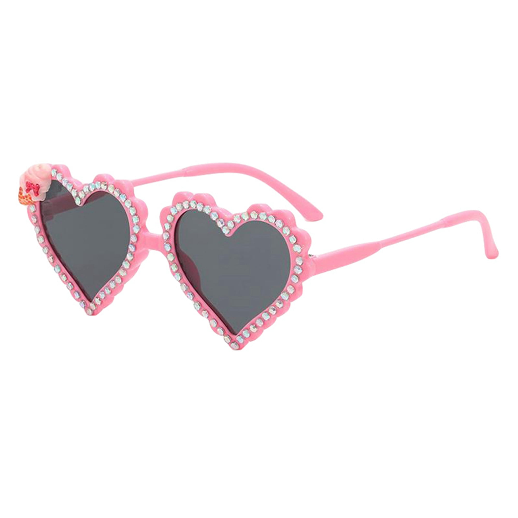 LSFYSZD Toddlers Heart Frame Sunglasses, Summer Little Girls Ice Cream