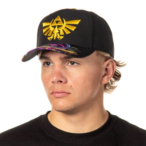 Legend of Zelda Embroidered Crest With Sublimated Bill Design Adult OSFM Snapback Hat For Men And Women