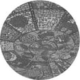 thumbnail image 1 of Ahgly Company Indoor Round Patterned Dark Gray Area Rugs, 8' Round, 1 of 6