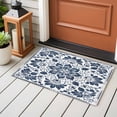 thumbnail image 4 of Rectangle Rug 2x3Ft Datura Flowers Seamless Ethnic Retro Floral Soft Indoor Throw Rugs Carpets for Living Dining Bedroom Kids Room Non-Slip Playroom Crawl Rug Floor Mats Blue White, 4 of 9