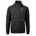 thumbnail image 2 of Men's Cutter & Buck  Black Oklahoma Sooners Vault Charter Eco Recycled Half-Zip Anorak Jacket, 2 of 3