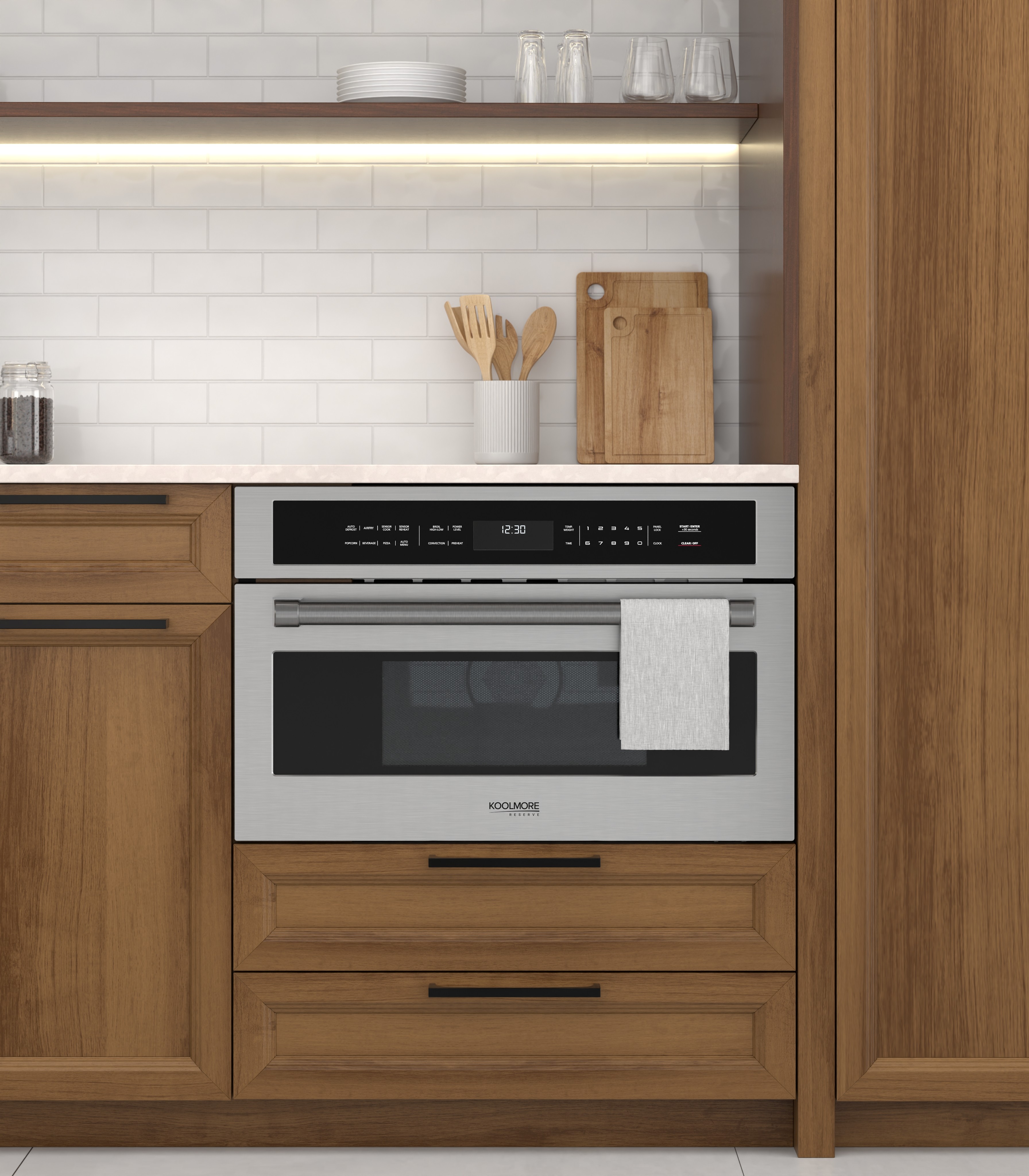 30 In. Black Stainless Steel Built-in Convection Microwave Oven with Speed and Sensor Cooking, 1.6 Cu. Ft.