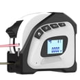 thumbnail image 1 of Cinta métrica digital 2 en 1 con medidor de distancia láser de 130 pies/40 m Cinta métrica retráctil AutoLock de 5 m Cinta métrica electrónica portátil con pantalla LCD retroiluminada 4 modos de medic, 1 of 8