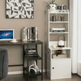 thumbnail image 5 of Spaco 6-Tier Bookshelf with Charging Station and Cabinet-White, Tall Bookshelf, Shelves for Living Room, Home Office, Bedroom, Balcony, 5 of 10