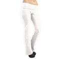 thumbnail image 2 of Vivian's Fashions Yoga Pants - Full Length, Misses Size (White, 1X), 2 of 3