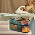 thumbnail image 2 of HELLHERO Travel Iron Holder Bag Easy to Clean Travel Iron Organizer Dustproof Dragonflie Floral(Bag Only), 2 of 6