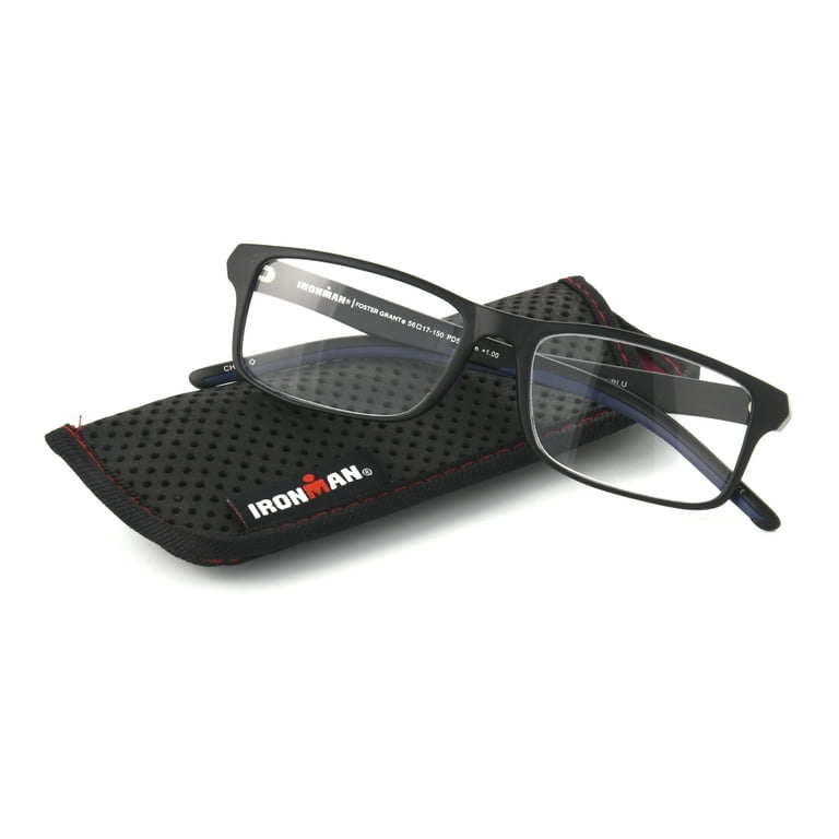 Ironman Rectangle Black Reader Eyeglass 3.00 - Walmart.com