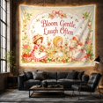 thumbnail image 6 of Bloom Gentle, Laugh Often with Bunny Garden, Whimsical Cottagecore Style for Cottagecore Fans, Floral Wall Art, Housewarming Gift, Tapestry Wall Hanging for Nursery and Bedroom, 6 of 7