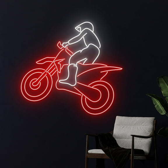 Handmadetneonsign Motorbike Neon Sign, Motorcycle Led Light, Motorsport Neon Light, Biker Led Sign