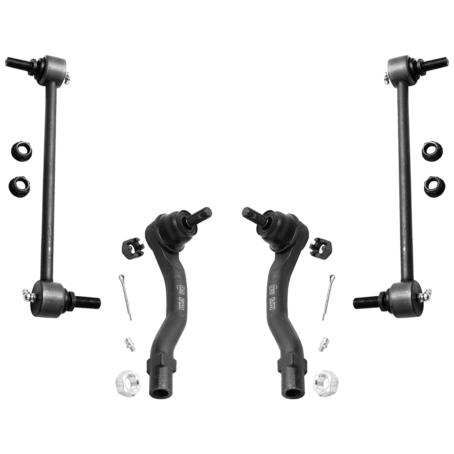 Detroit Axle - Front Lower Control Arms Ball Joints Sway Bars Tie Rods w/Boots Replacement for 2001 2002 2003 Toyota Highlander