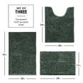 thumbnail image 3 of Juego de alfombras de baño Hearth & Harbor Chenille, antideslizantes, color verde cazador, 3 of 8
