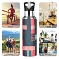 thumbnail image 7 of Yayeee 20oz Insulated Water Bottle Double Wall Stainless Steel with Flip Straw Lid, Pink Geometric, 7 of 7