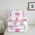 thumbnail image 5 of Erosebridal Cheerleading Cheerleader Comforter Sets Queen Size,Cheer Team Bedding Queen Comforter Set,Kawaii Bow Bedding Sets Queen with Comforter,Dreamy Room Decoration,Reversible,3 Pieces, 5 of 8