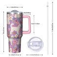 thumbnail image 2 of OBREWU Goldendoodle Dog and Flower Floral Tumbler with Handle and Lid,Goldendoodle Dog and Flower Floral 40oz Double Wall Vacuum Insulated Tumbler,Cups Gift for Women and Men, 2 of 7