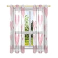 thumbnail image 7 of Yayeee Window Curtains Light Filtering 63"x42" Grommet Panel Pair Home Living Room Decor, Hand Drawn Hearts, 7 of 7