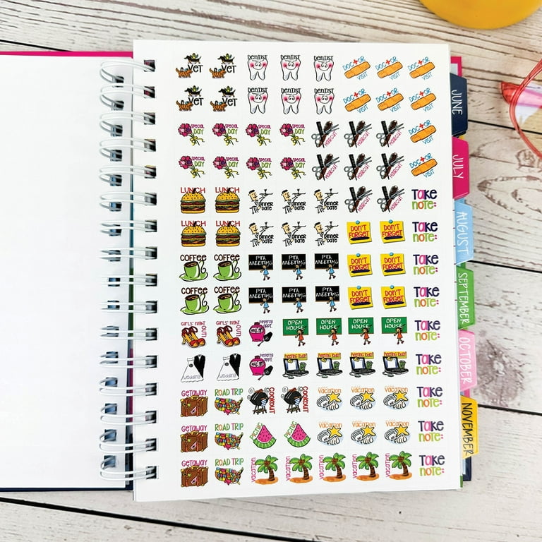 Reminder Binder 2024-2025 Planner; 18-Month Calendar with Budget Planner Stickers (Ribbons), Size: 8.5 x 7.25 x 1.25