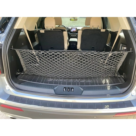 EACCESSORIES EA Rear Trunk Organizer Cargo Net for Ford Explorer 2020-2023 – Envelope Cargo Net for SUV – Premium Mesh Car Trunk Organizer Vehicle Carrier Storage – Compatible with Ford Explorer