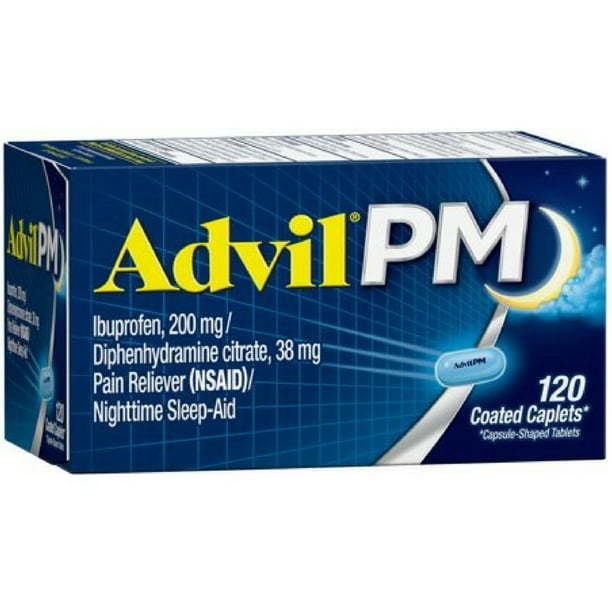 Advil PM Caplets 120 ea (Pack of 2)