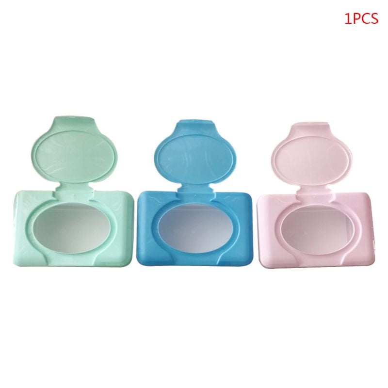 YEUHTLL Wipes Dispenser Tissue Storage Box Case Wet Wipes Dispenser Holder with Lid for Countertops Desk Office Dorm