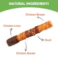 thumbnail image 4 of MON2SUN Chicken Liver, Duck & Chicken Wrapped Rawhide Small Dog Treats, 17.6 oz (10 Count), 6 Inch, 4 of 11