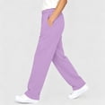 thumbnail image 6 of IFNWSV Boys Sweatpants Solid Fleece Lined Thermal Elastic Waist Side Pocket Casual Joggers Winter Long Pants Purple 9-10 Years, 6 of 7