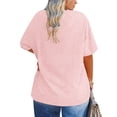 thumbnail image 2 of NISVIYA Womens Tops Plus Size Summer Short Sleeve Fashion Flowy Loose T-Shirts Light Pink XL, 2 of 6