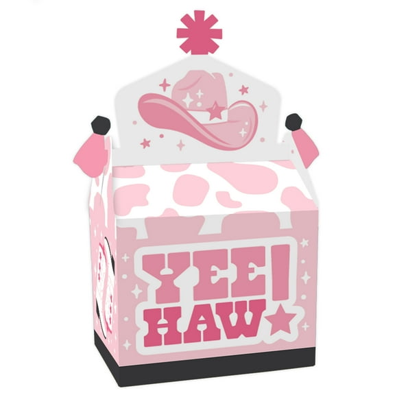 Big Dot of Happiness Dance Party Gift Boxes, 11.50 x 9.00 x 0.75 In, Paper, Pink, 12 Count