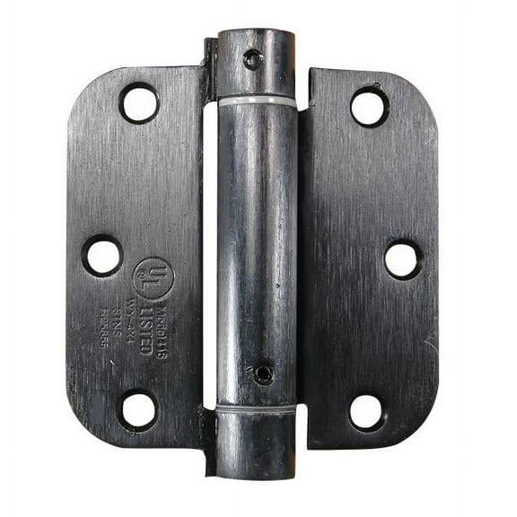 Spring Hinges for Doors - 3.5 inch with 5/8 inch radius - Oil Rubbed Bronze - 2 Pack