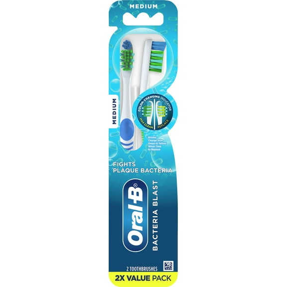 Oral-B Complete Deep Clean Toothbrushes, Medium, 2 Count