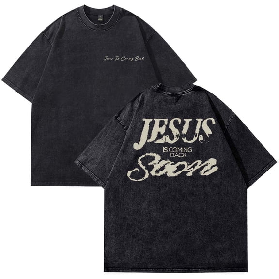 Josiah Queen Jesus Is Coming Back Soon Merch T-Shirt Cotton Wash Tee Women Men Short Sleeve Casual Crewneck Tee