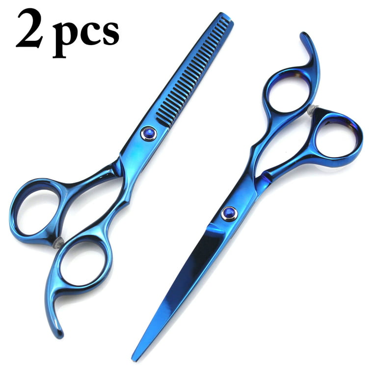 Kapmore 2 Pairs 6in Hair Scissors Professional Haircut Shears Haircut Scissors for Home, Blue