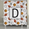 thumbnail image 5 of Laural Home  Sports Monogram Shower Curtain Multi, 5 of 5