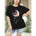thumbnail image 3 of XCHQRTI Womens Daisy Tshirt Graphic Plus Size Casual Shirt Oversized Short Sleeve Summer Flower Tops, 3 of 8