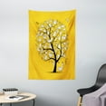 thumbnail image 1 of Yellow Bird Tapestry, Tree of Uncolored Doodle Birds Singing on Branches, Wall Hanging for Bedroom Living Room Dorm Decor, 40W X 60L Inches, Earth Yellow White, by Ambesonne, 1 of 2