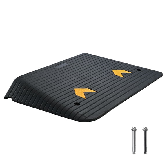 Rubber Threshold Ramp 4 Inch Rise, Wheelchair Ramp for Doorway, 33069 Lbs Capacity