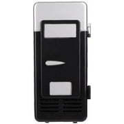 1pc USB Mini Fridge Cooler & Warmer Freezer Portable Mini Refrigerator Beverage Drink Cans for Home Office Black
