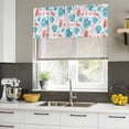 thumbnail image 4 of Blue Red Coral Curtain Valances for Windows, Kitchen Valance Window Treatments Panel 2 Pack, Coastal Nautical Summer Beach Rod Pocket Short Curtains for Bathroom Bedroom 42 x 18 Inch, 4 of 8