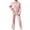 Pink, variant on Two Piece Sets for Women Solid Color Loose And Fashionable Knitted High Neck Slit Top Pocket Pants Casual Set Suit