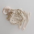 thumbnail image 3 of Body Floral de estilo coreano para niña, mono de algodón con cuello de hoja de loto, ropa de bebé de una pieza para primavera y otoño de 100 días, 3 of 6