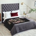 thumbnail image 5 of XMXT Throw Blankets, American Soldier Print Bed Blanket for Bedroom Sofa, 50 x 70 inches Black, 5 of 9
