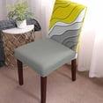thumbnail image 2 of Chair Covers for Dining Room Set of 4,Abstract Orange Grey Gradient Stretch Seat Protector Removable Washable Chairs Slipcovers for Kitchen Banquet Wedding Hotel,Modern Geometric Lines, 2 of 6