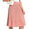 thumbnail image 1 of ZXIHZF Women Classic Chiffon Flowy Pleated Midi Skirts, 1 of 7